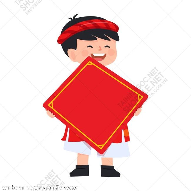 cau be vui ve tan xuan file vector